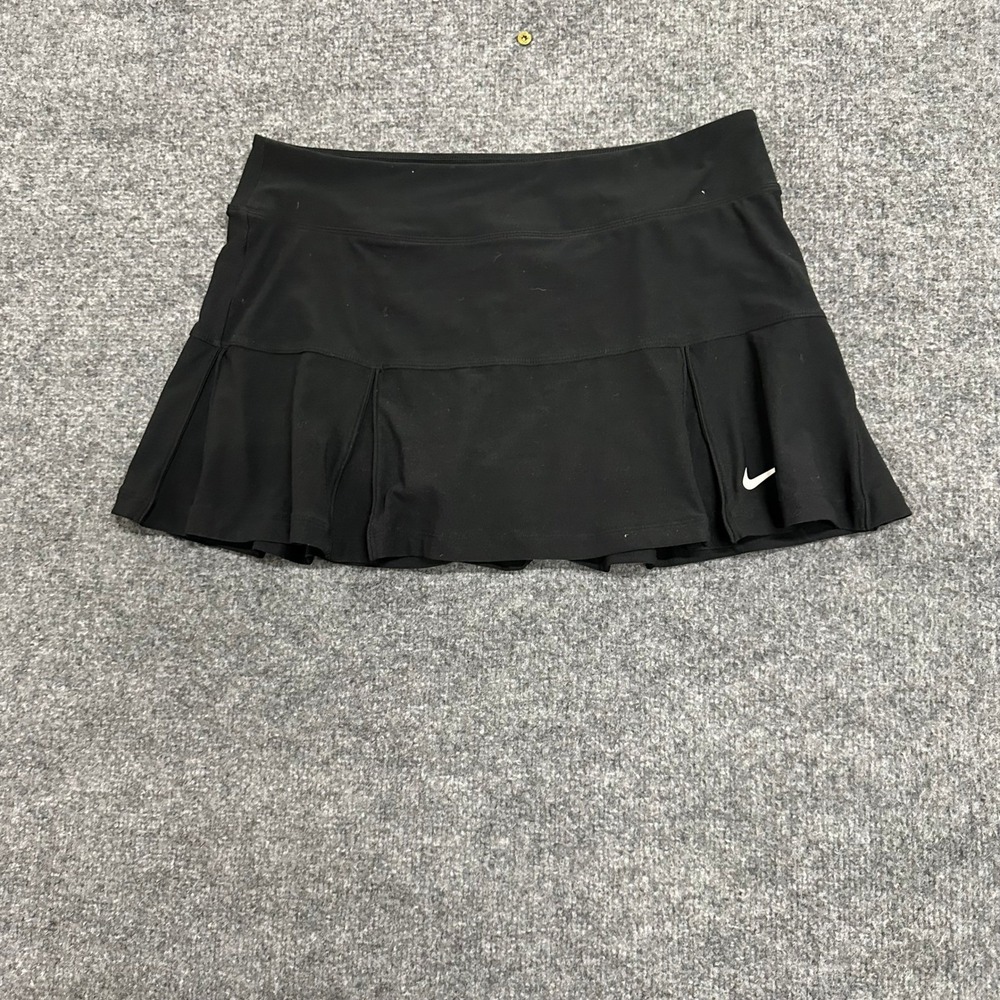 Nike Skort Womens Size M Black Dri-Fit Pleated Athletic Tennis Skirt 59968